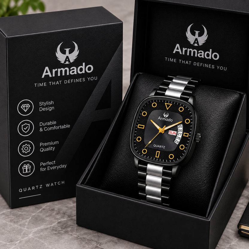 Armado AR-MH-2601 Gunmetal Grey Analog Watch - Image 4