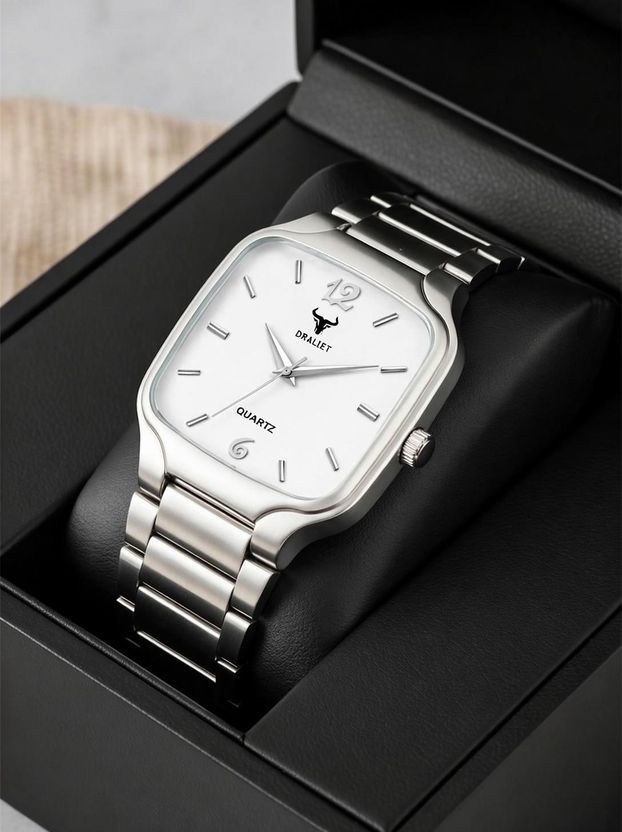 DRALIET Elegant Series Square Quartz Analog Watch - Image 1