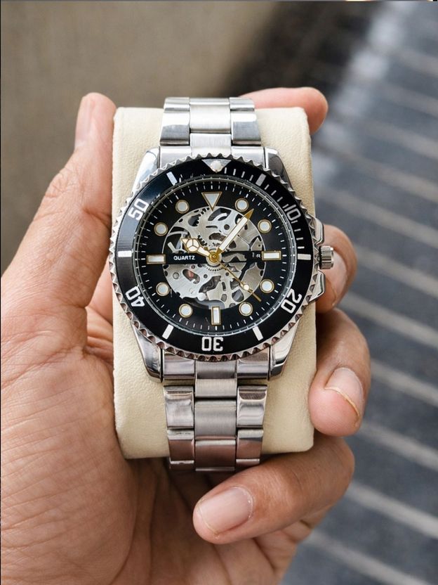 BHAGVOWATCH Men's Green Skeleton Dial Analog Watch - Image 4