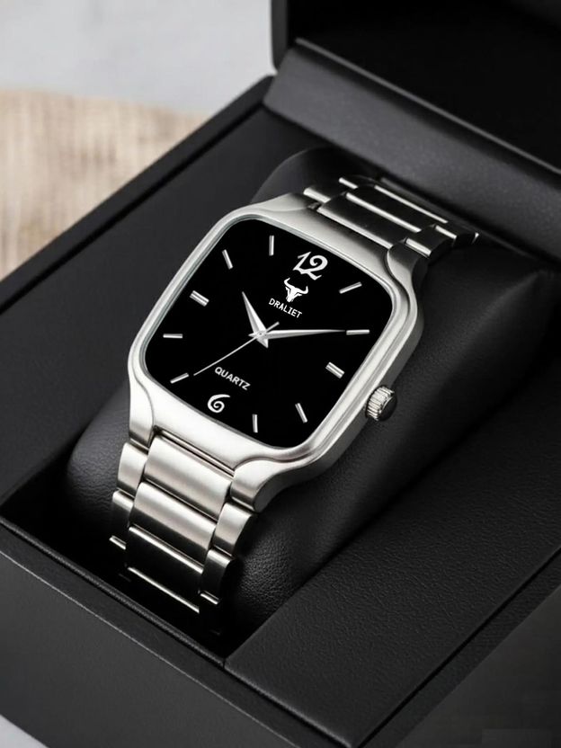 DRALIET Elegant Series Square Quartz Boys Watch - Image 1
