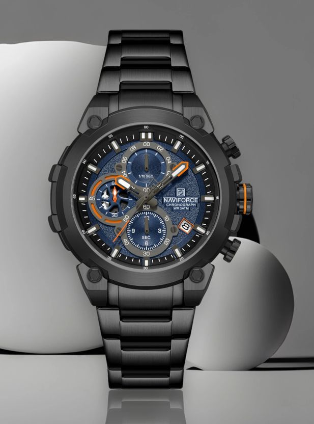 NAVIFORCE NF8071 Black Chronograph Watch - Men - Image 10