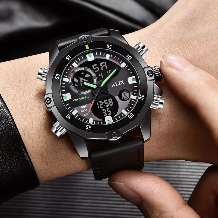Alix 3032 BLACK-ALX Analog-Digital Watch - Black - Image 3