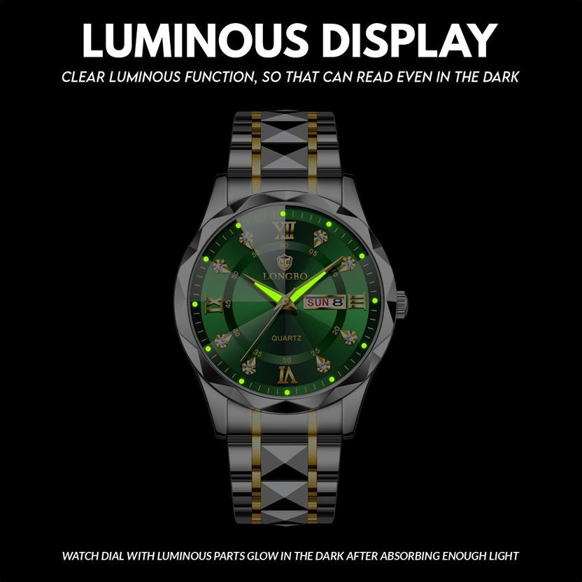 Longbo Zenith Diamond Analog Watch for Men - Image 5
