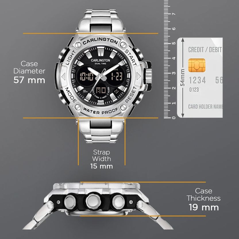 Carlington Endurance Series CT 91 Analog-Digital Watch - Men - Image 3