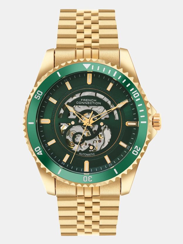 French Connection Aether Drive Green Sunray Men's Watch - Image 4