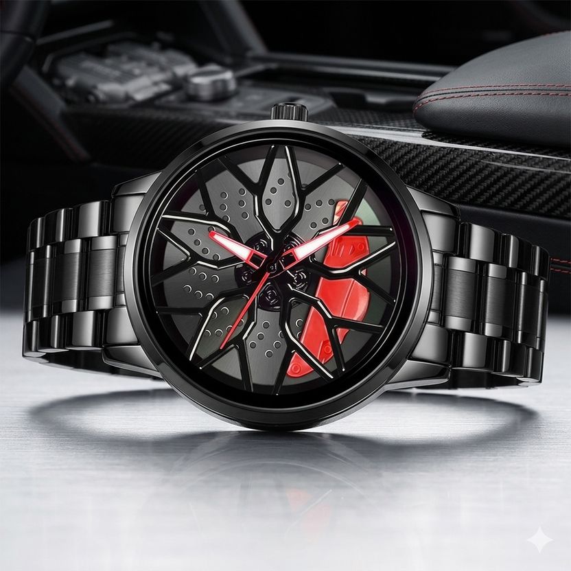 Timerich RED FLOWER Analog Watch - Red - Image 1