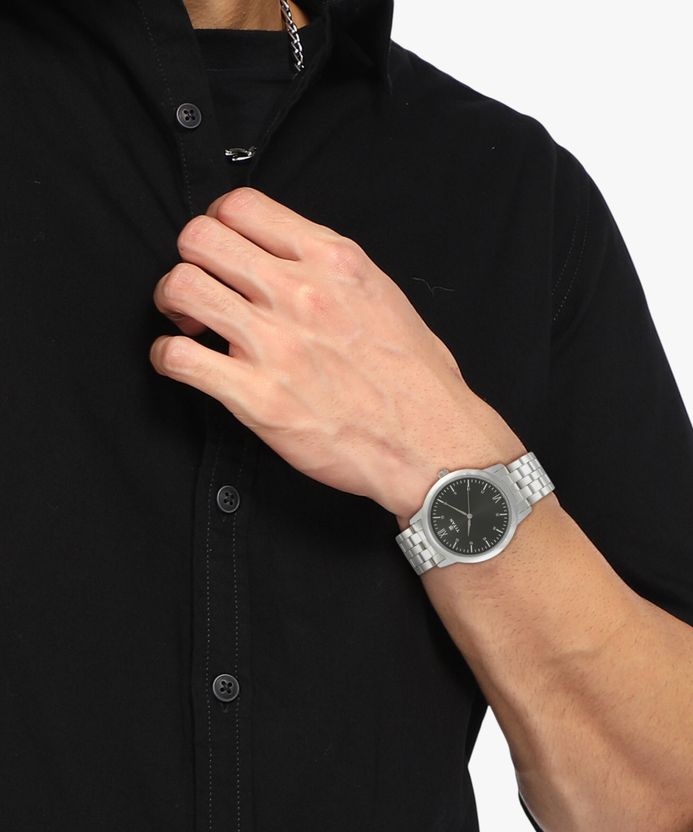 Titan NP1771SM02 Black Dial Silver Stainless Steel Watch - Image 3