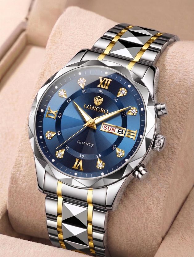 Longbo Zenith Diamond Analog Watch for Men - Image 10