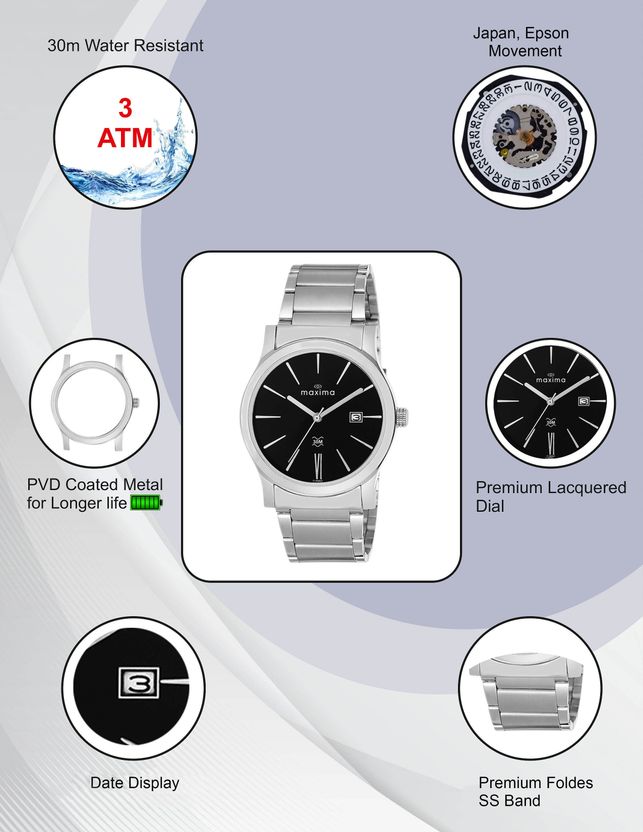 MAXIMA Analog Watch - Men O-46863CMGI - Image 3