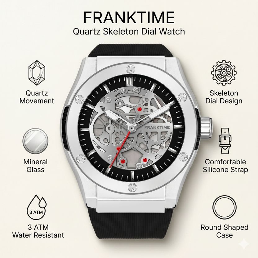 FRANKTIME FT-0031 SB - पुरुषों के लिए घड़ी - Image 8