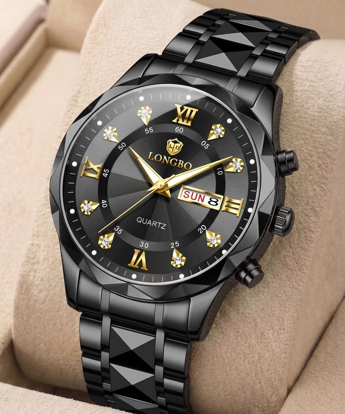Longbo Zenith Diamond Analog Watch for Men - Image 8