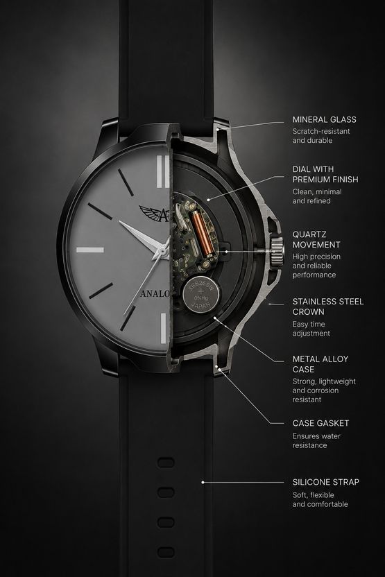 ANALOGUE Minimalist Slim Series | Smart Watch Strap | Smart Clip ...more - Image 3