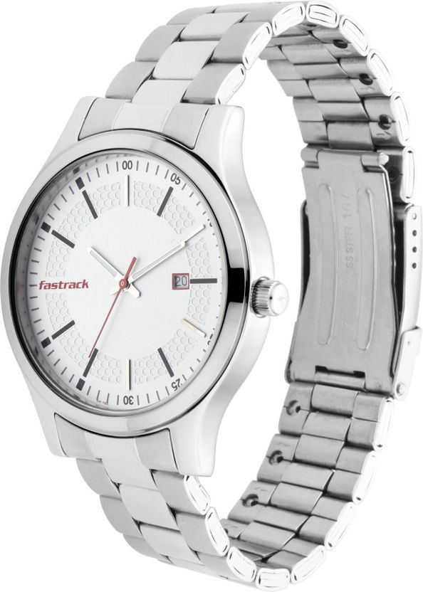 Fastrack Analog Watch White Dial Silver Strap - Image 9