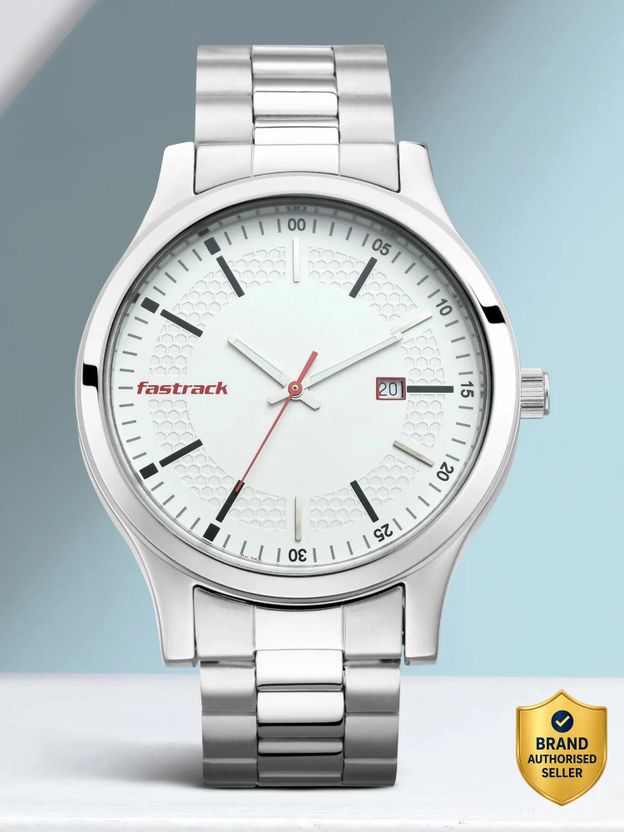 Fastrack Analog Watch White Dial Silver Strap - Image 3