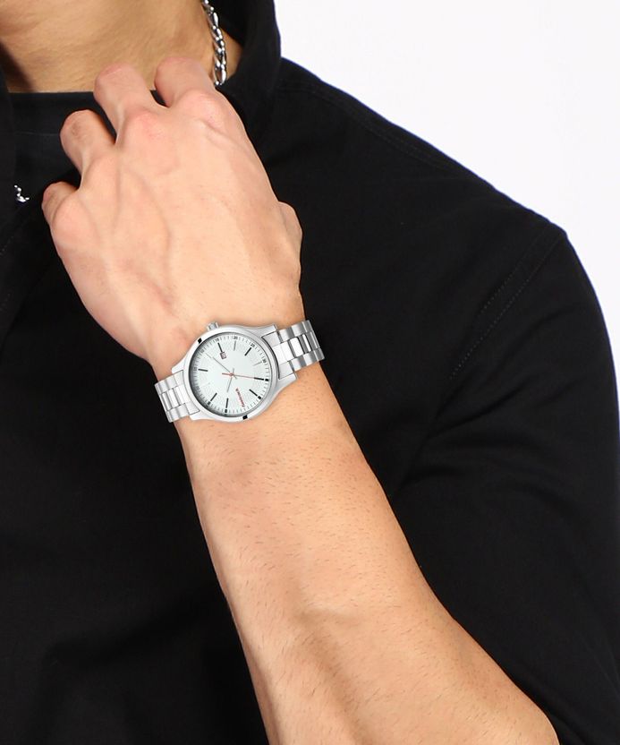 Fastrack Analog Watch White Dial Silver Strap - Image 7