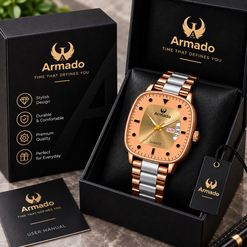Armado AR-MH-2601 Gunmetal Grey Analog Watch - Image 7