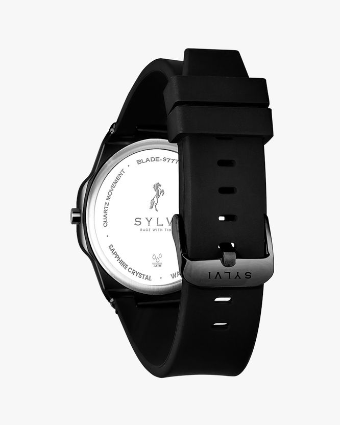 Sylvi Analog-Digital Black Silicone Watch - Image 5