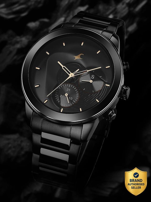 Fastrack Cerame Black Dial Black & Ceramic Strap - Image 3