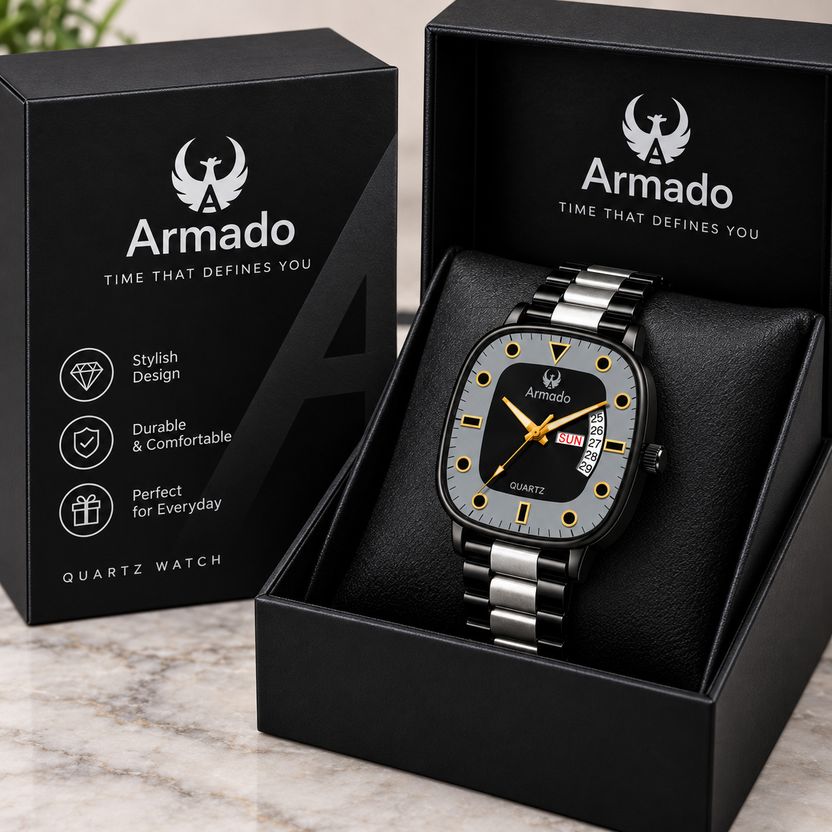 Armado AR-MH-2601 Gunmetal Grey Analog Watch - Image 9