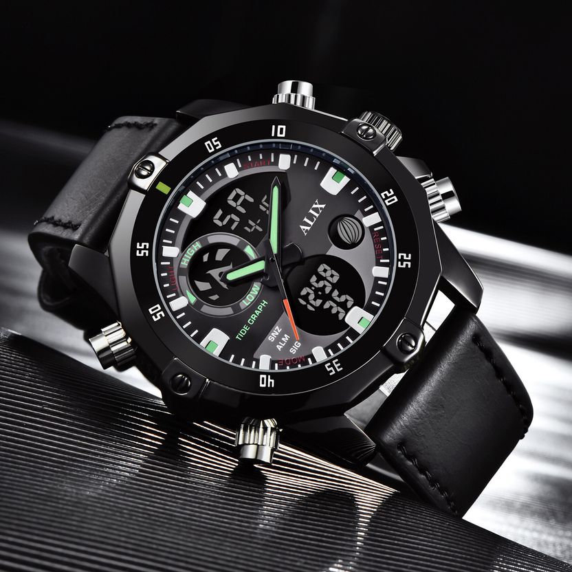 Alix 3032 BLACK-ALX Analog-Digital Watch - Black - Image 6