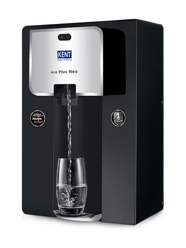 KENT ACE Plus Neo 8 L RO + UV + UF + Copper + Alkaline + TDS Control Water Purifier Alkaline Water with goodness of Copper 8L 20L/Hr Ideal For Borewell/Tanker/Municipal Water