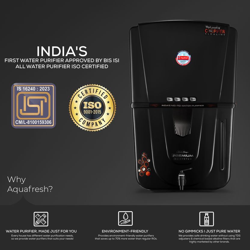 Aqua Fresh Crunch Black 18 L RO + UV + UF + Copper + Alkaline - Image 7