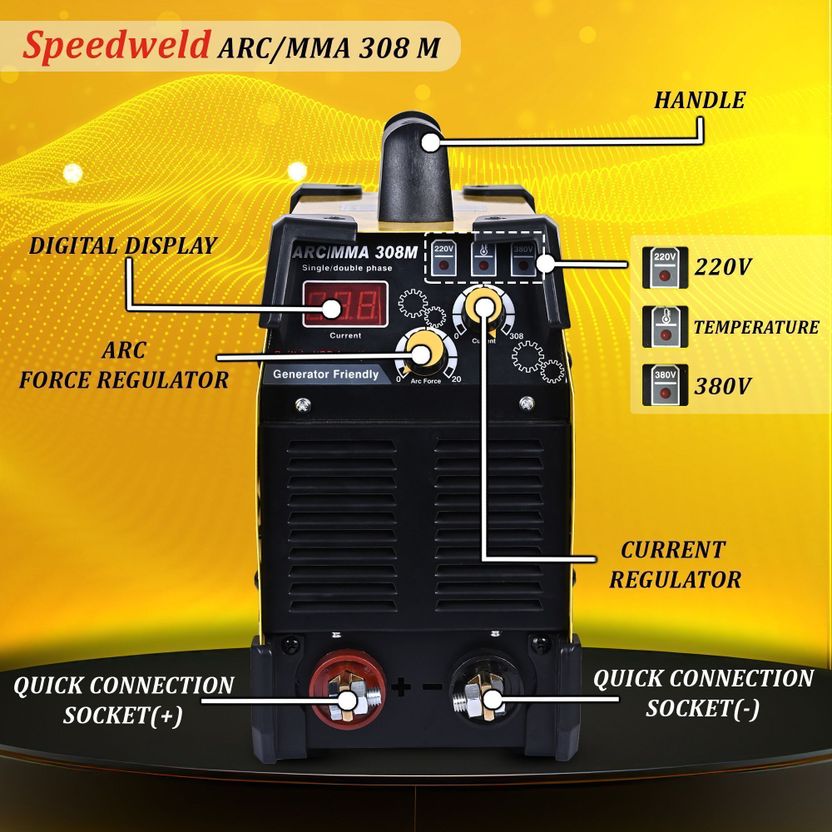 speedweld 300a mma arc welding machine small mini heavy duty mach...more - Image 3