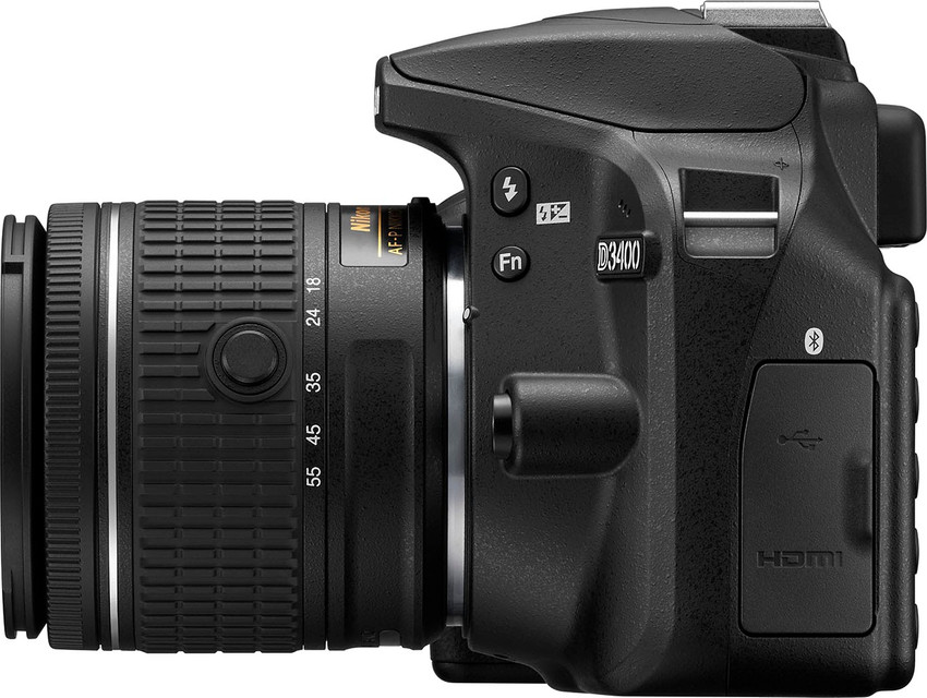 NIKON D3400 DSLR Camera Body with Single Lens: AF-P DX NIKKOR 18 