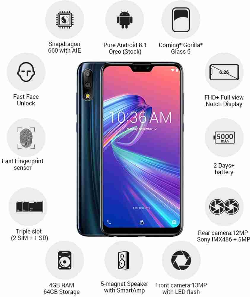 ASUS Max Pro M2 ( 64 GB Storage, 4 GB RAM ) Online at Best