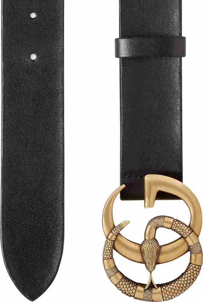 GUCCI Men Casual, Formal Black Genuine Leather Belt Black - Price 