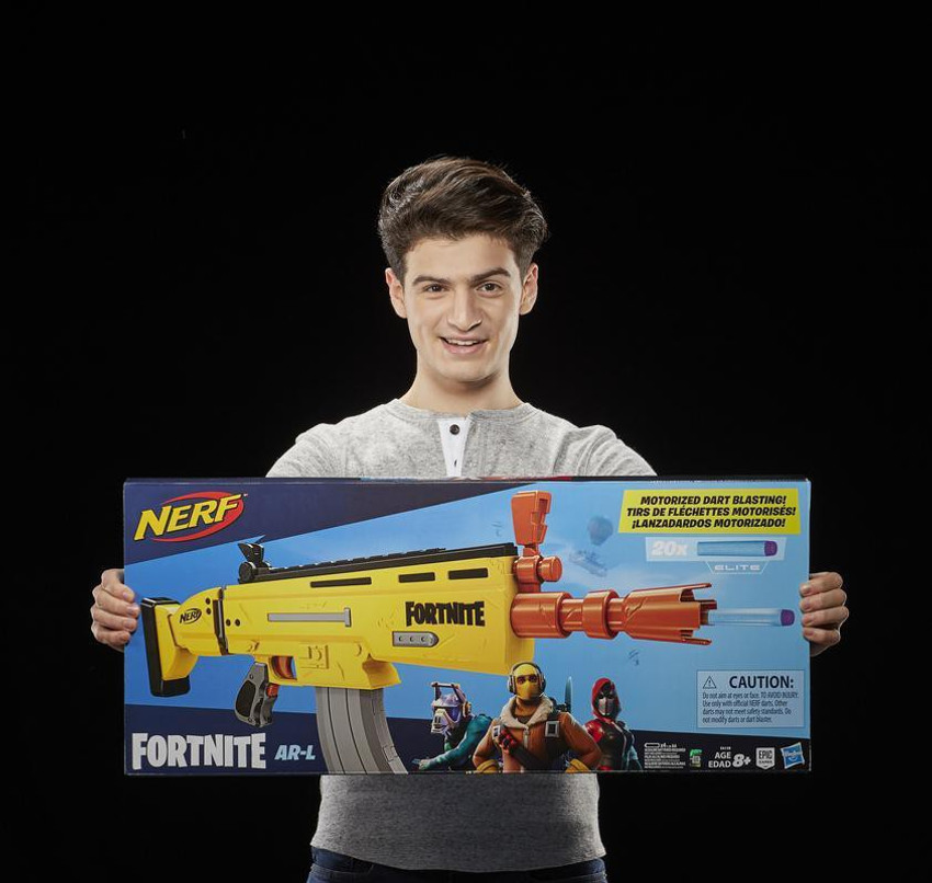 Nerf Fortnite AR-L Dart Blaster,Motorized Toy Blaster,Flip