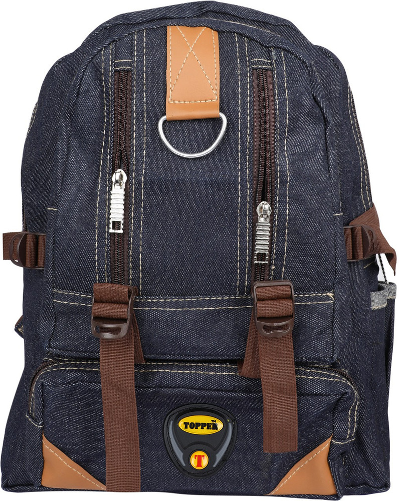 Topper Trendy Canvas Denim School Bag for Boys Girls Stylish 