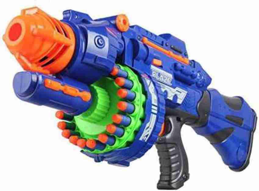 OBLETTER Big Size Blaster Gun Toy with 40 Soft Bullets Motorized Gun Toy Guns Darts Multicolor Guns Darts Big Size Blaster Gun Toy with 40 Soft Bullets Motorized Gun