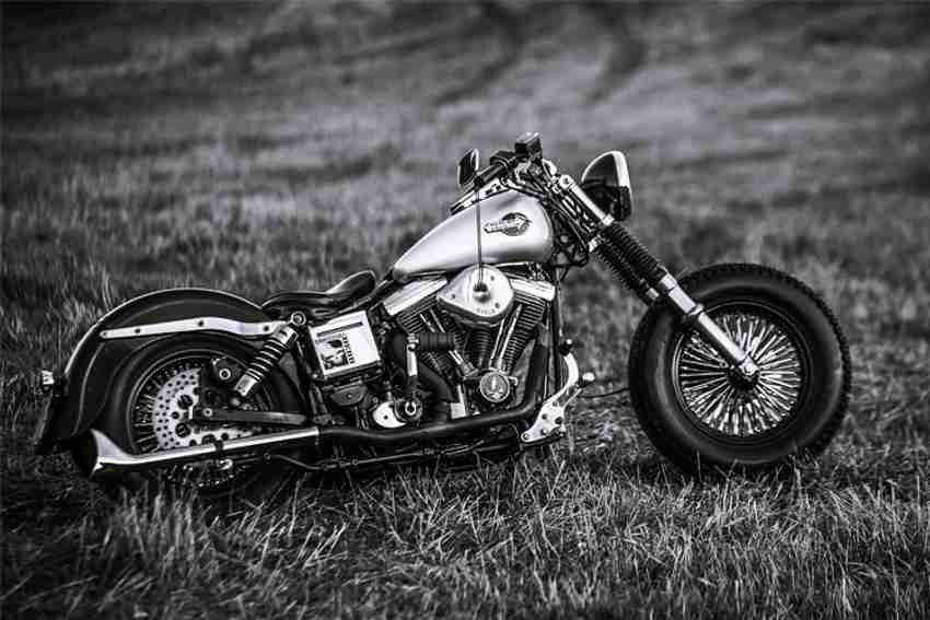 Harley Davidson Vintage Bike 12 x 18 Wall Poster Photographic