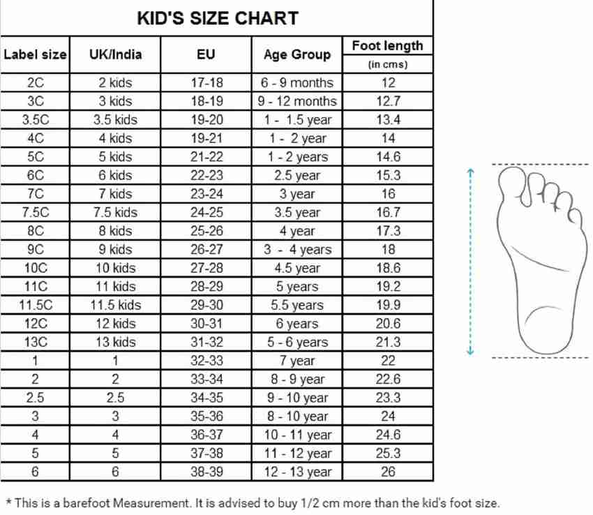 Chart By 11 Youth Shoe Size Age 10c Shoes Age Yr Old Shoe Size