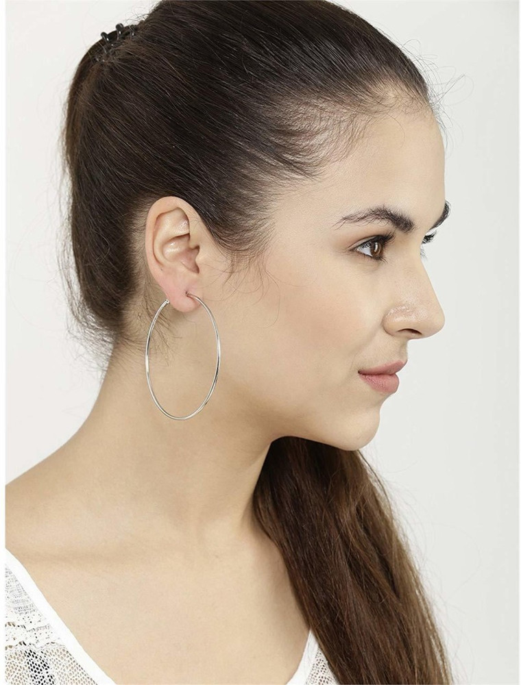 Flipkart Buy Bluemoon Big Hoop Earring for Girls and Women Big Round Earrings for Girl Large Circle Earrings Alloy Hoop Earring Alloy Hoop Earring Online at Best Prices in India