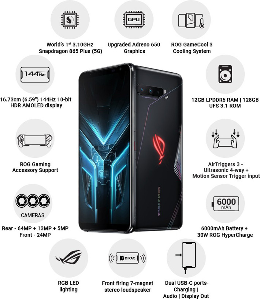 新品ASUS ROG Phone 3 (12+128GB) 5G 香港版新品 SIMフリー