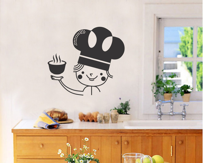 Modern Kitchen Wall Decals 20pcs Black Gold Green Blue Grey Art Deco