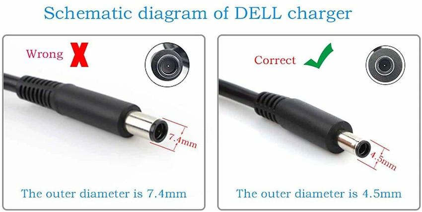 DELL Small pin 4.5mm 45W Adapter Charger 45 W Adapter - DELL : Flipkart.com