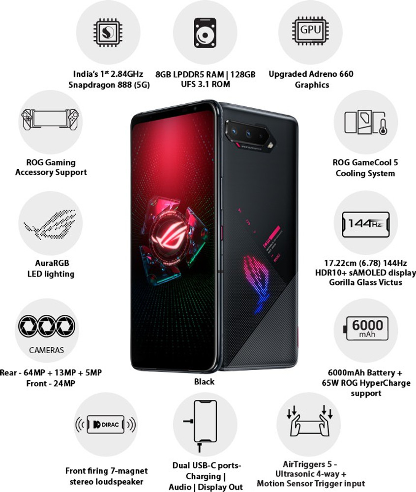 ASUS ROG Phone 5 ( 128 GB Storage, 8 GB RAM ) Online at Best Price  