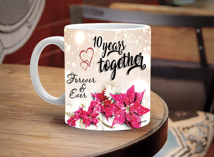 Avavia 10 Years Together Best Tenth Wedding Anniversary Gift For Him And Her 10 Years Love Celebration 10th Anniversary For Husband Wife 10th Year Complete In A True