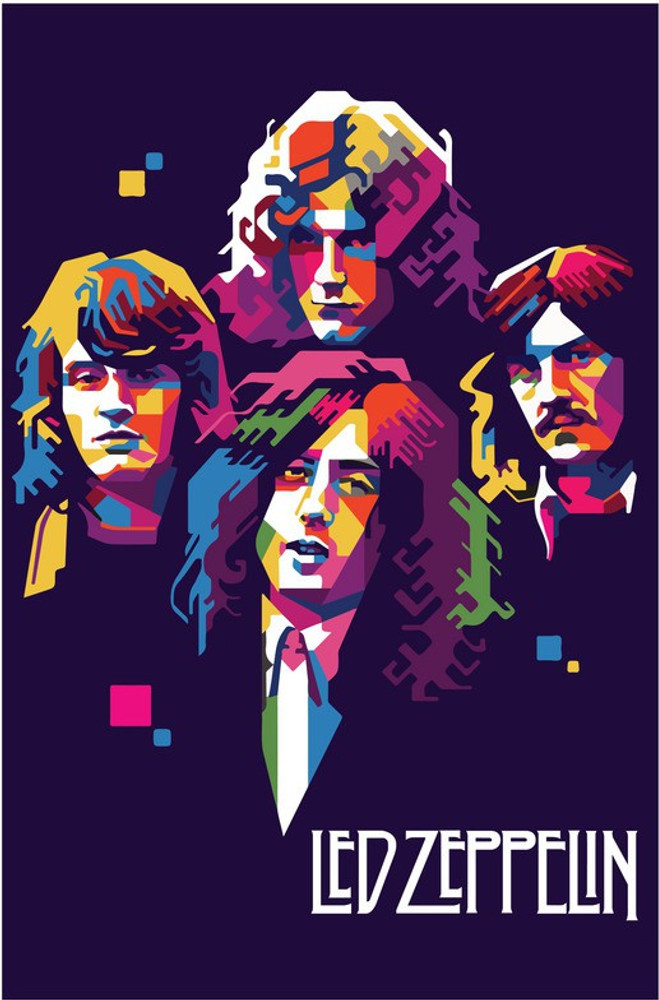 Led Zeppelin Music Band Graphic Art Poster Paper Print