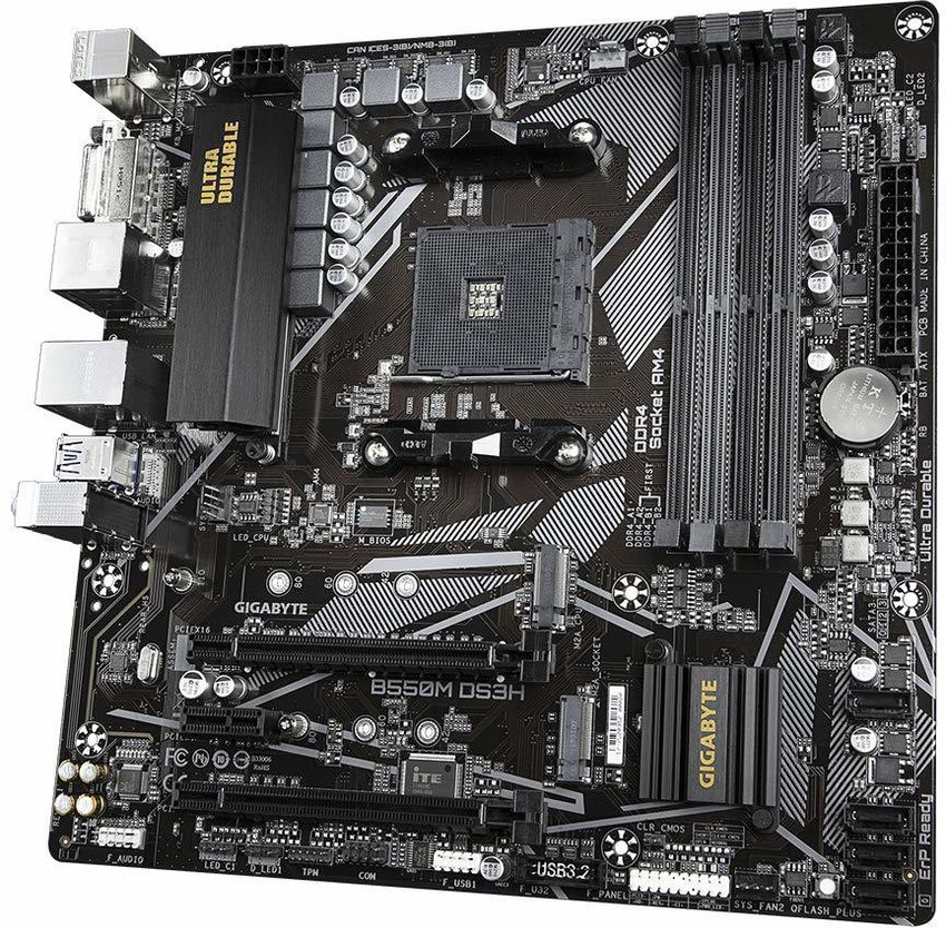 GIGABYTE B550M DS3H Ultra Durable AM4Socket Micro-ATX AMD B550 