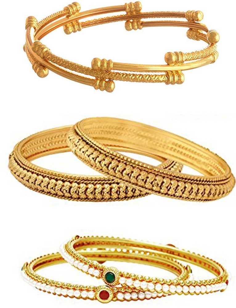 KENNICE Alloy Gold plated Bangle Set Price in India Buy KENNICE Alloy Gold plated Bangle Set Online at Best Prices in India Flipkart