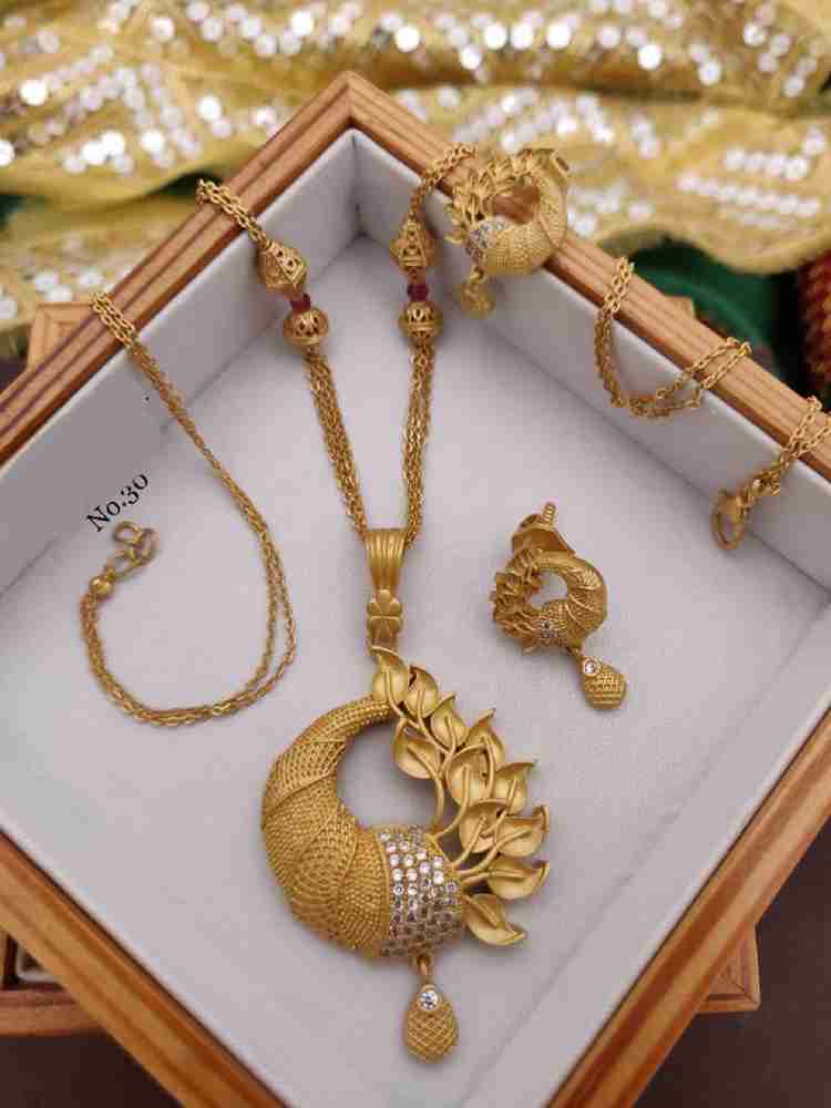 RACHANA FASHION Alloy Gold plated pendant earring set Gold Gold plated Diamond Alloy Pendant Set Price in India Buy RACHANA FASHION Alloy Gold plated pendant earring set Gold Gold plated Diamond Alloy...