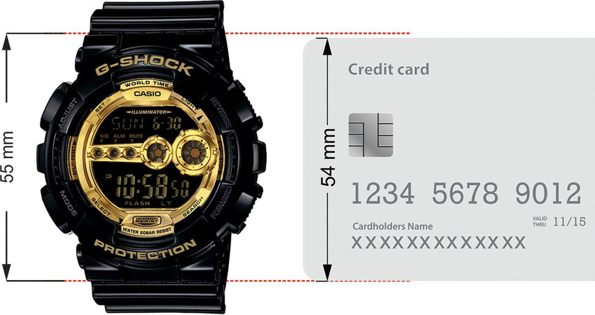 CASIO GD-100GB-1DR G-SHOCK GD-100GB-1DR Black-Gold Dial