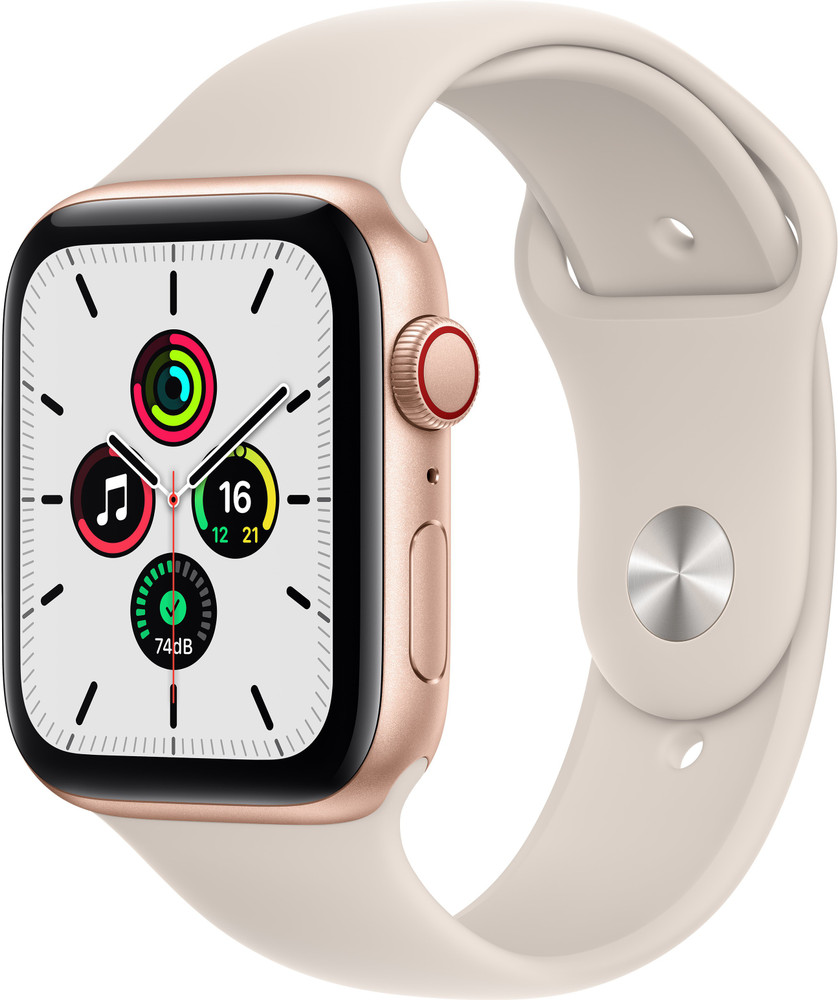 Apple Watch SE (GPS + Cellular, 44mm) Gold Aluminium Case with 