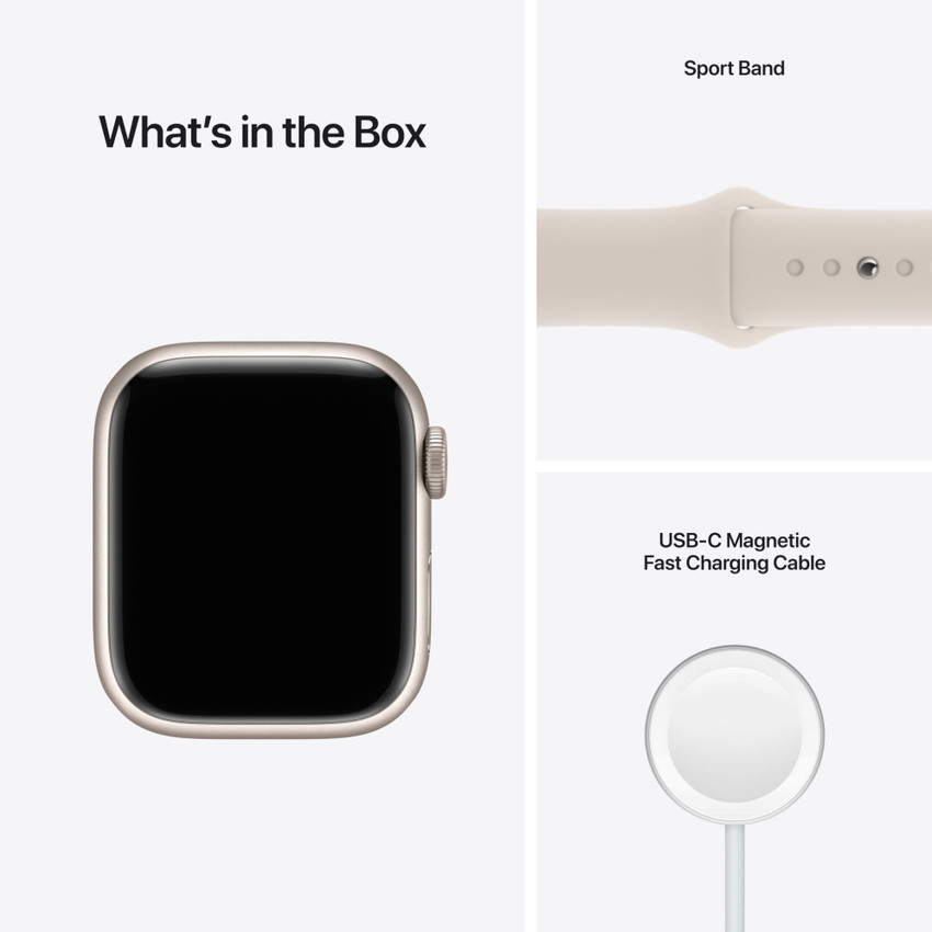 Apple Watch Series7(GPS+Cellular, 41mm) Starlight Aluminium Case 