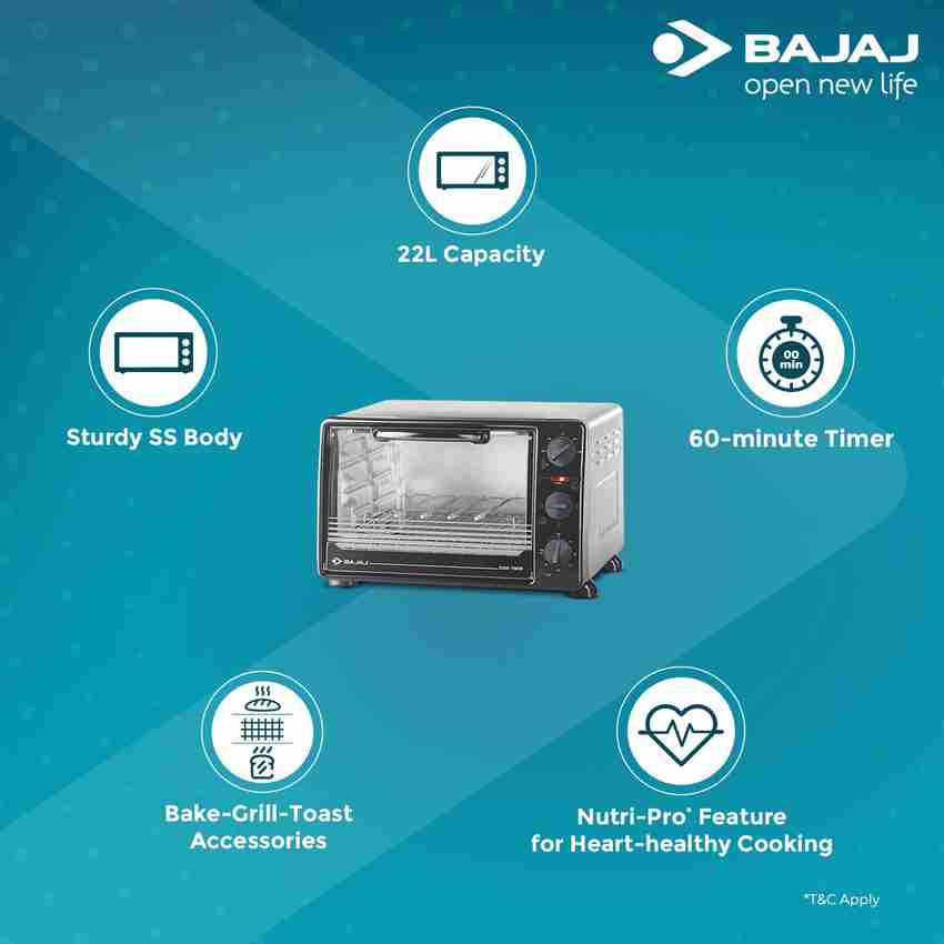 Oven Toaster Griller Bajaj Otg With Rotisserie Buy Bajaj 50 DCRSS