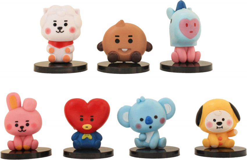OFFO BT21 Tiny Tans (Set of 7)| BTS / BT21 Action Figure 